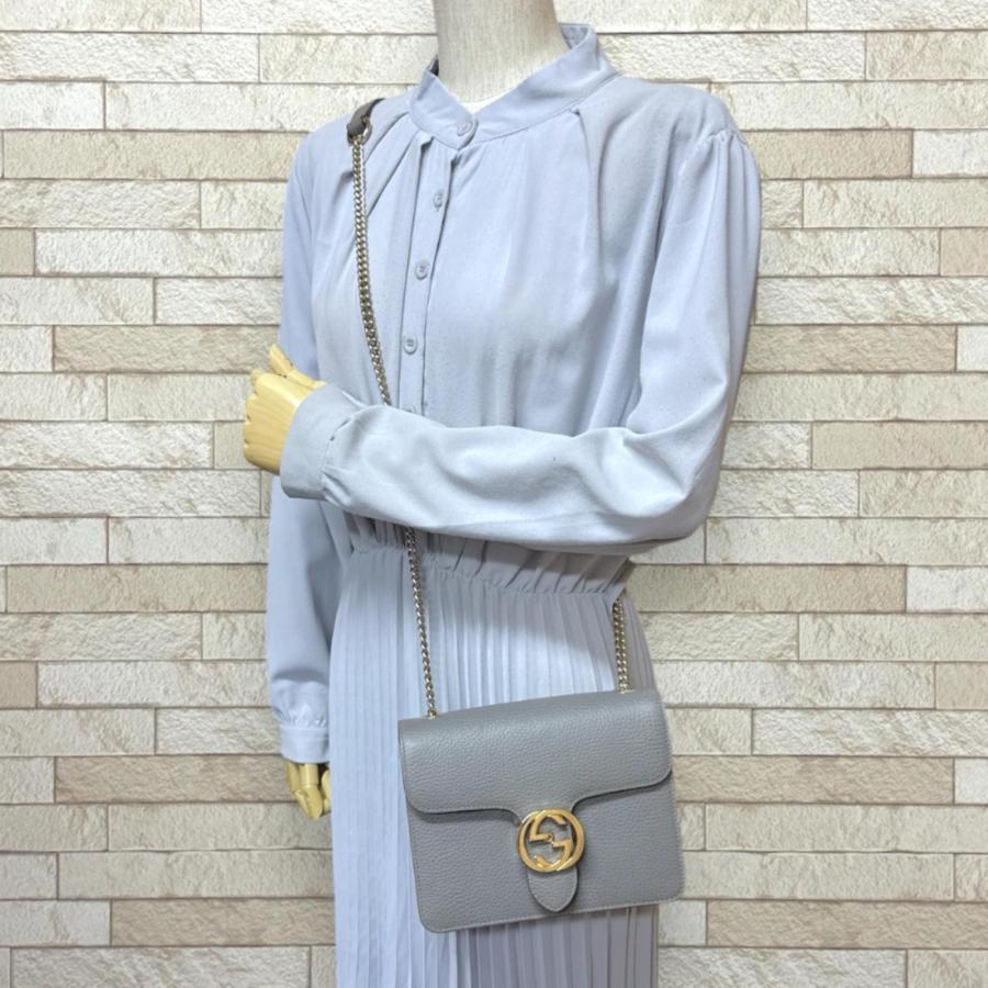 GUCCI（グッチ） インターロッキングG ショルダーバッグ レザー