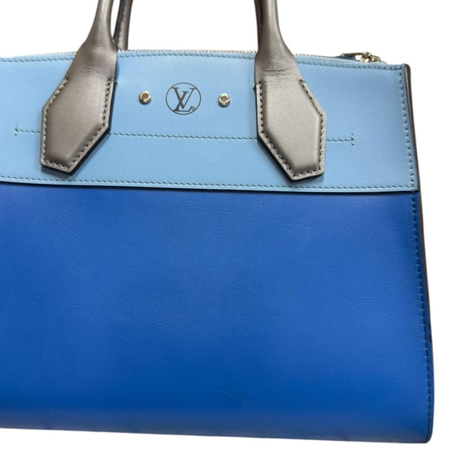 ルイヴィトン シティ スティーマー ショルダーバッグ レザー ブルー レディース LOUIS VUITTON  中古 R&Kリサイクルキング LOUIS VUITTON（ルイ・ヴィトン） シティ スティーマー ショルダー