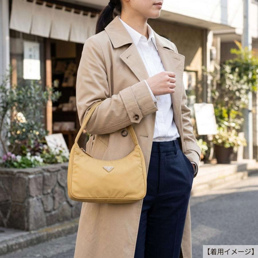 【美品/ギャラ付き】PRADA ホーボー ショルダーバッグ ナイロン レザー PRADA（プラダ） ホーボーミニバッグ ハンドバッグ ナイロン MV515
