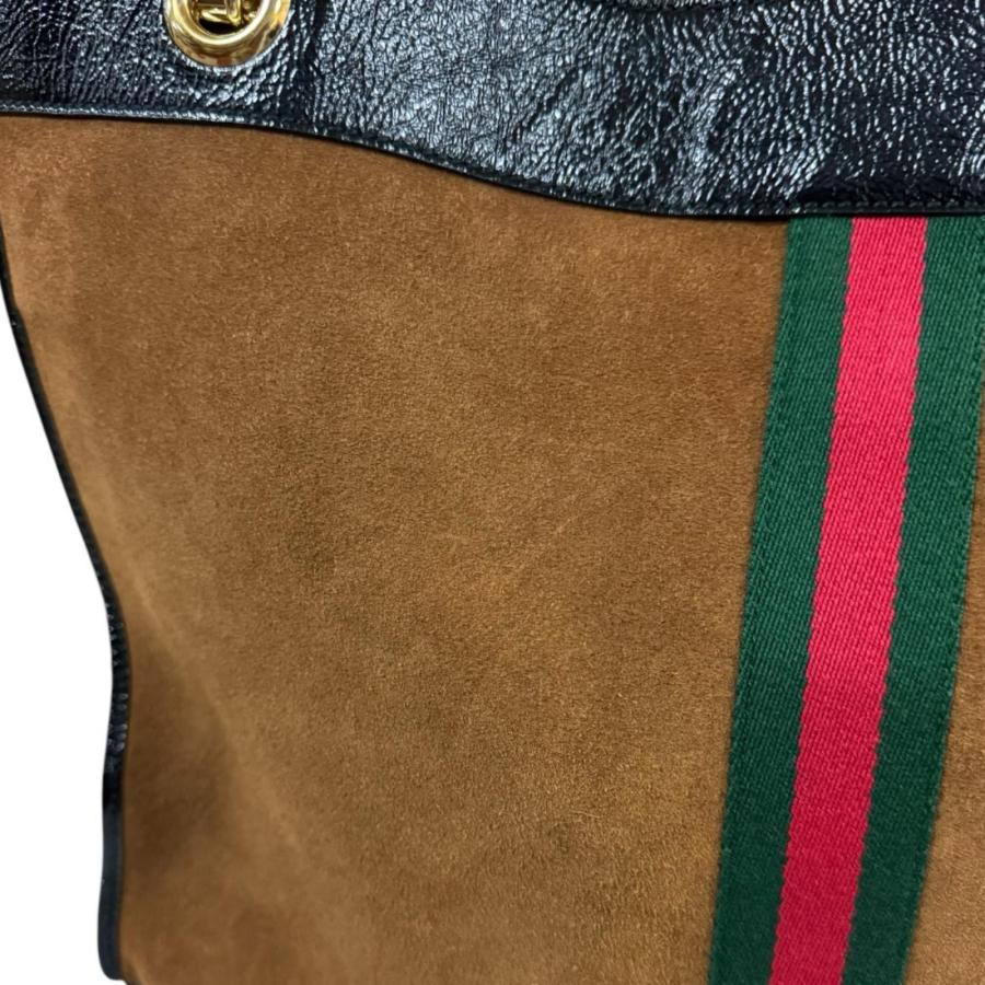 GUCCI（グッチ） ラジャ トートバッグ スウェード 537219 ブラウン