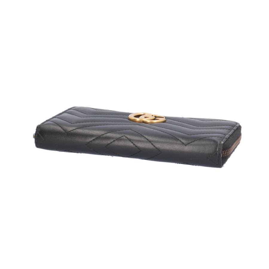 GUCCI グッチ 499363 GGマーモント バタフライ ジップ ロング ウォレット 財布 ブラック系【中古】 GUCCI グッチ 499363 GGマーモント バタフライ ジップ ロング
