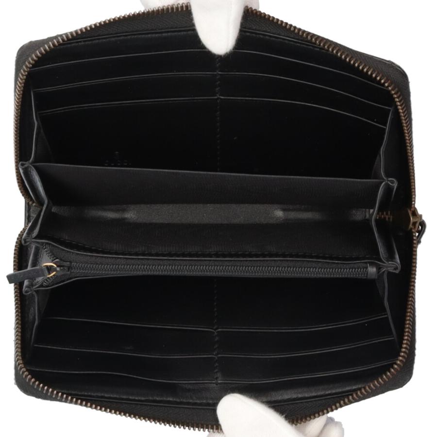 グッチ ジップアラウンドウォレット GGマーモント 長財布 レザー 443123 レディース GUCCI  中古 GUCCI（グッチ） ジップアラウンドウォレット GGマーモント 長財布