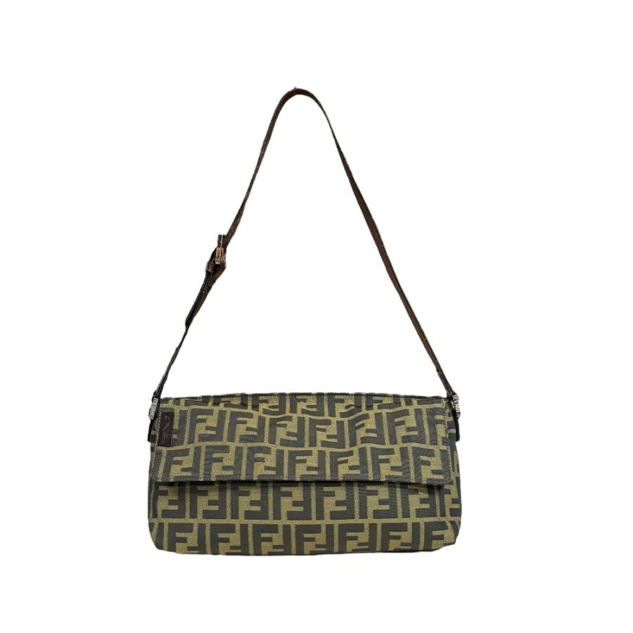 FENDI（フェンディ） ズッカ ショルダーバッグ レザー 16070 ブラウン