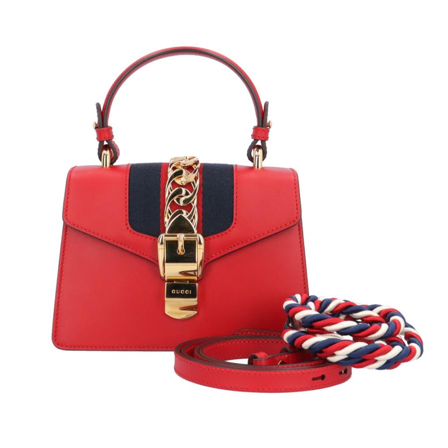 GUCCI グッチ シルヴィ ショルダーバッグ レザー 470270 レッド  