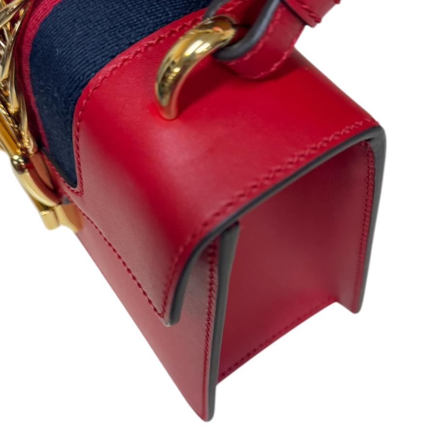 GUCCI グッチ シルヴィ ショルダーバッグ レザー 470270 レッド 