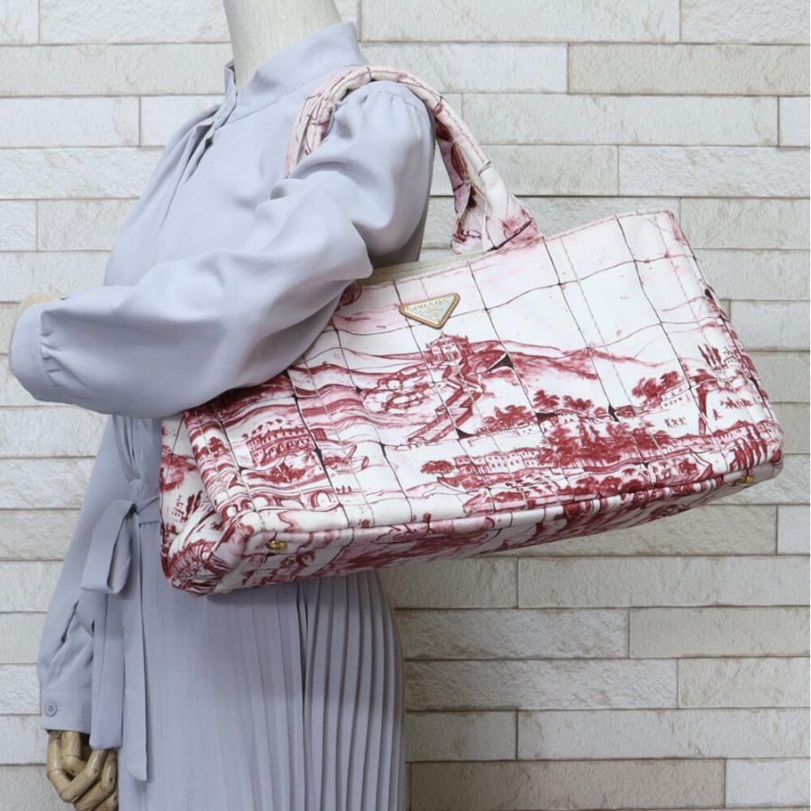 PRADA プラダ スタンパタ カナパ トートバッグ キャンバス