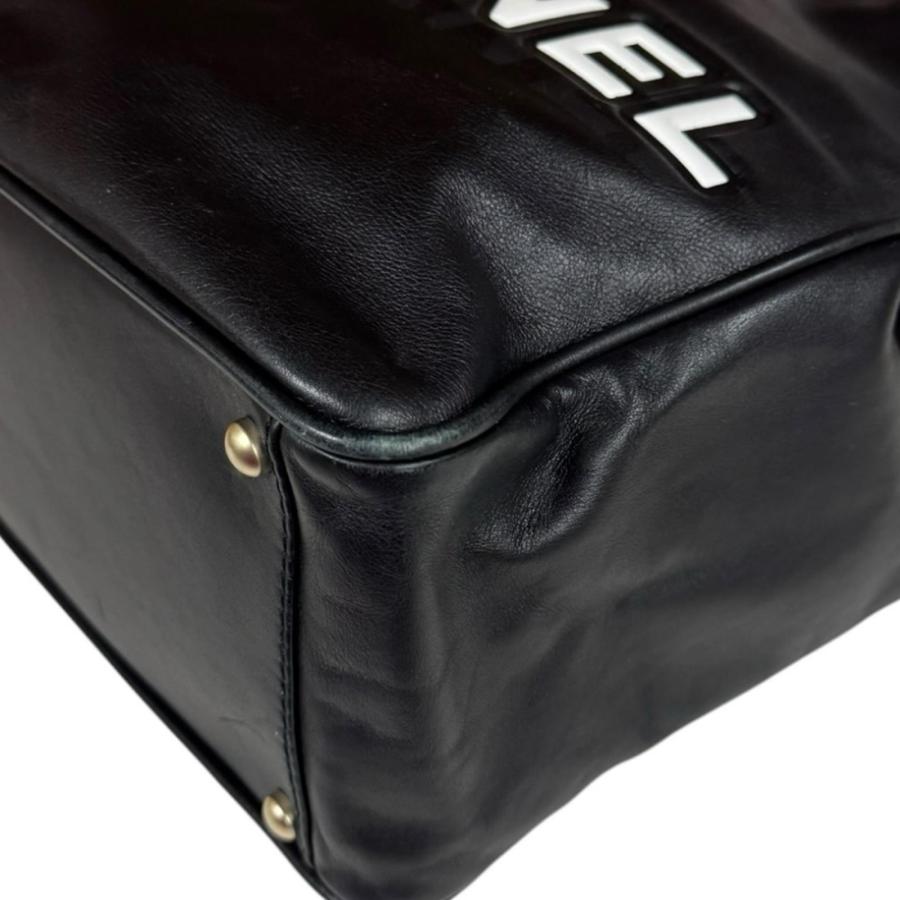 シャネル カメリア トートバッグ レザー A20856 ブラック レディース CHANEL 中古の画像