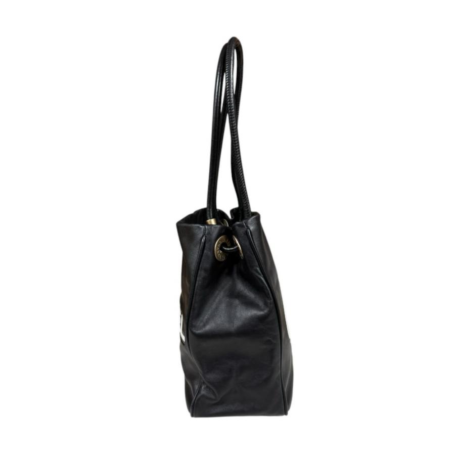 シャネル カメリア トートバッグ レザー A20856 ブラック レディース CHANEL 中古の画像