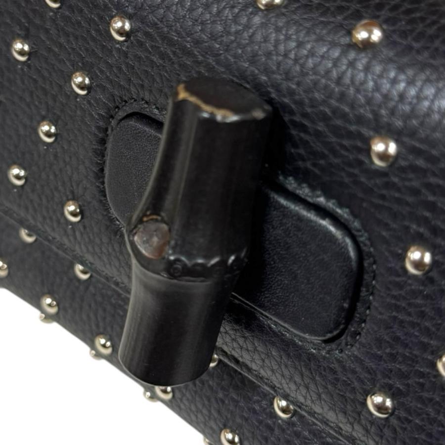 GUCCI（グッチ） スタッズ バンブー ショルダーバッグ レザー 387612 