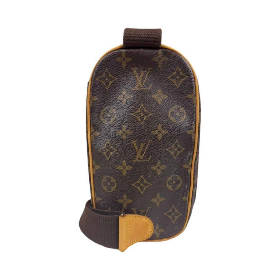 ★3日以内返品可★  LOUIS VUITTON ルイ・ヴィトン モノグラム ポシェット ガンジュ M51870 ショルダーバッグ ブラウン コーティングキャンバス レザー メンズ LOUIS VUITTON（ルイ・ヴィトン） ポシェット ガンジュ モノグラム
