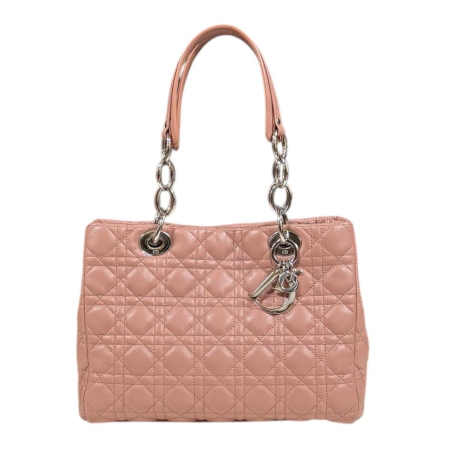ディオール レディディオール カナージュ ショルダーバッグ レザー M0955PCAL ピンク レディース Dior  中古 ディオール レディディオール カナージュ ショルダーバッグ レザー
