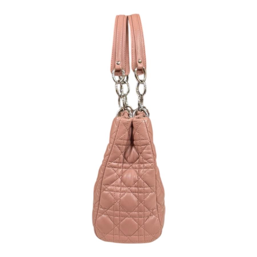 ディオール レディディオール カナージュ ショルダーバッグ レザー M0955PCAL ピンク レディース Dior  中古 ディオール レディディオール カナージュ ショルダーバッグ レザー