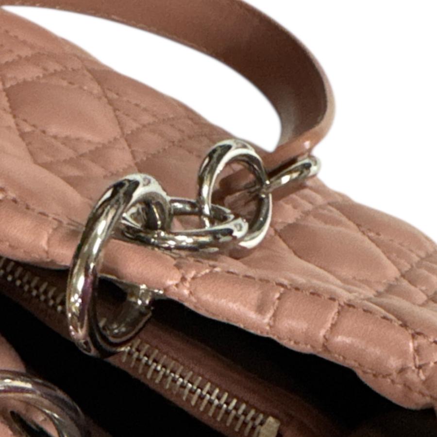 ディオール レディディオール カナージュ ショルダーバッグ レザー M0955PCAL ピンク レディース Dior  中古 ディオール レディディオール カナージュ ショルダーバッグ レザー