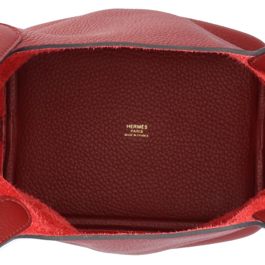 HERMES（エルメス） ピコタンロックPM ハンドバッグ レザー レッド 