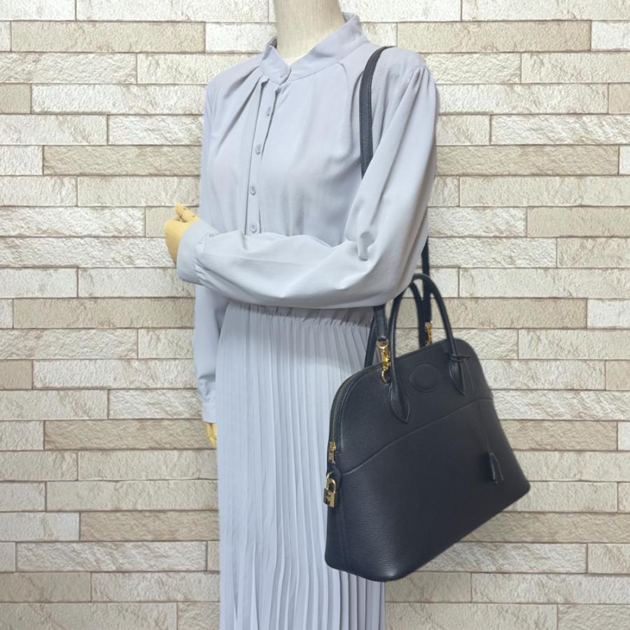 HERMES（エルメス） ボリード35 ショルダーバッグ アルデンヌ ブラック 