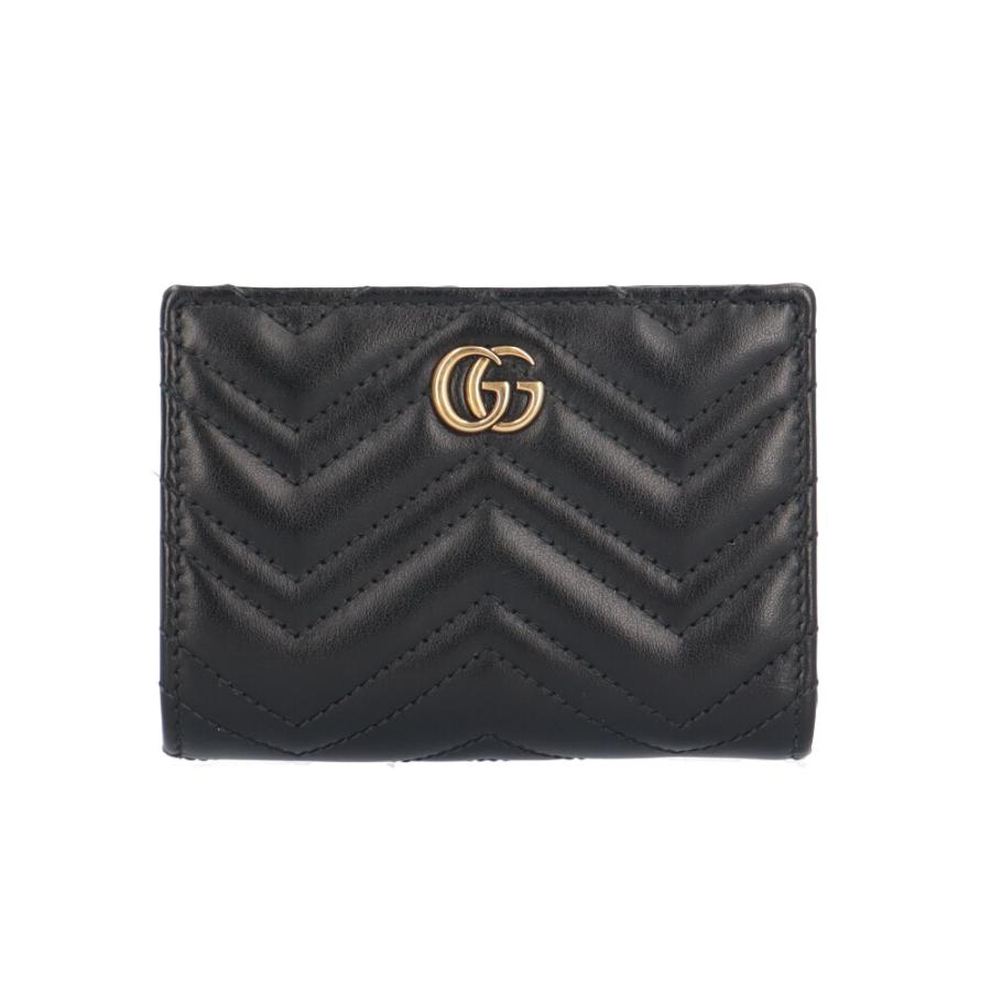 グッチ GGマーモント 二つ折り財布 レザー 773427 レディース GUCCI  中古 GUCCI（グッチ） GGマーモント 二つ折り財布 レザー 773427 レディース