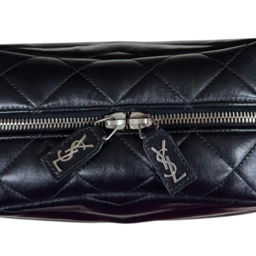 サンローラン ボーリングショルダー ルル ショルダーバッグ レザー 574102 DV746 1000 ブラック レディース SAINT LAURENT  中古 R&Kリサイクルキング サンローラン ボーリングショルダー ルル ショルダーバッグ レザー