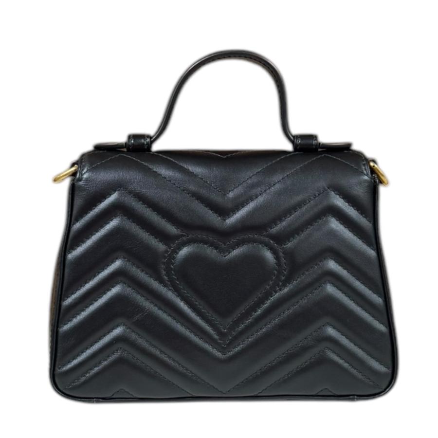 GUCCI グッチ ミニトップハンドル GGマーモント ショルダーバッグ  