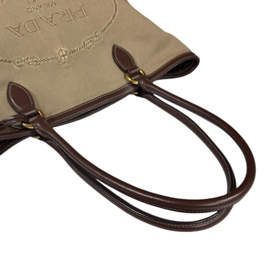 PRADA（プラダ） ロゴ ジャガード トートバッグ キャンバス 1BG159