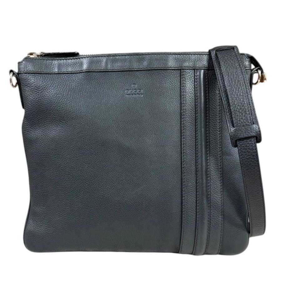 GUCCI（グッチ） ショルダーバッグ レザー 233329 グレー メンズ 中古
