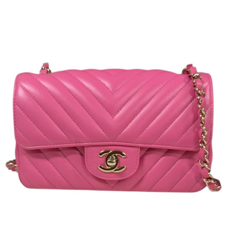 CHANEL シャネル Vステッチ ショルダーバッグ ラムスキン ピンク CHANEL シャネル Vステッチ ショルダーバッグ ラムスキン ピンク