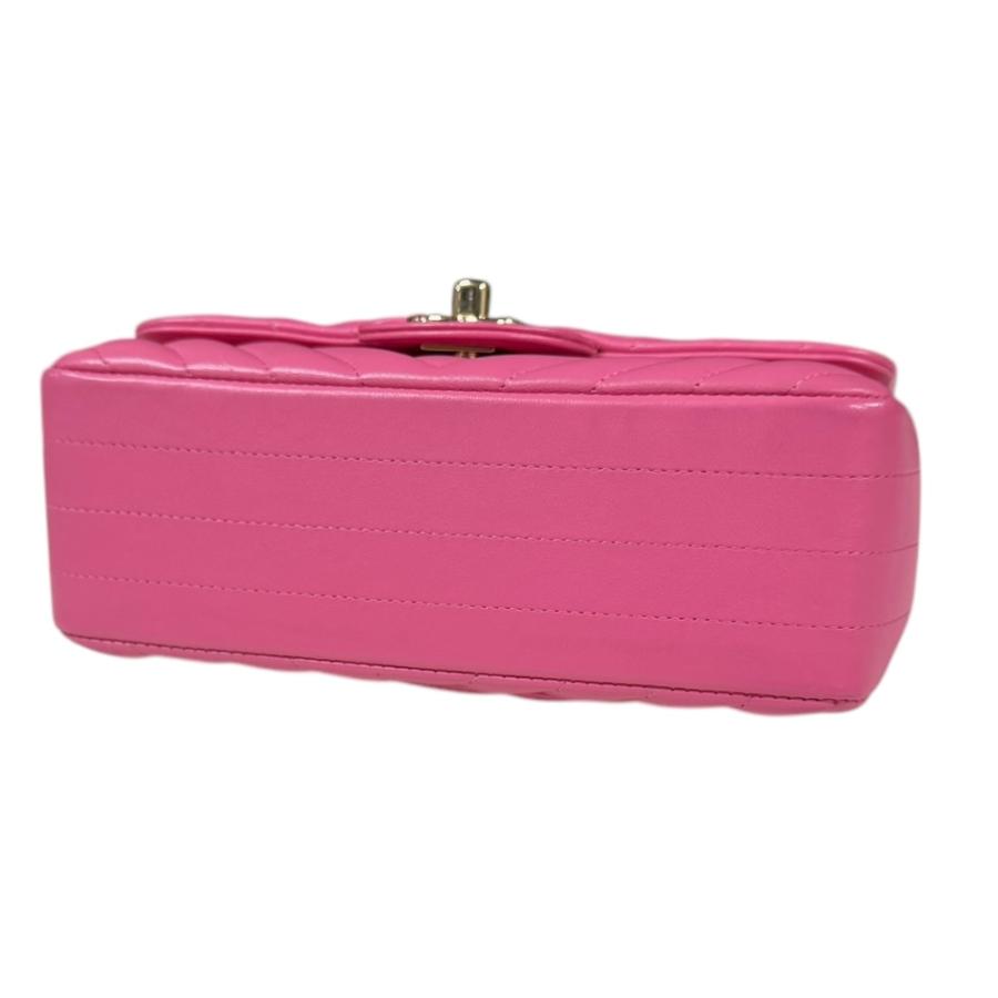CHANEL シャネル Vステッチ ショルダーバッグ ラムスキン ピンク CHANEL シャネル Vステッチ ショルダーバッグ ラムスキン ピンク