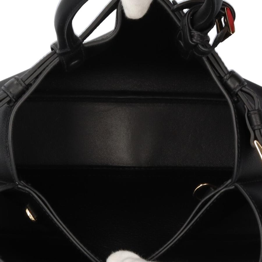 プラダ ダブルベルト付きスモールバッグ ショルダーバッグ レザー 1BA418 ブラック レディース PRADA  中古 PRADA（プラダ） ダブルベルト付きスモールバッグ ショルダーバッグ