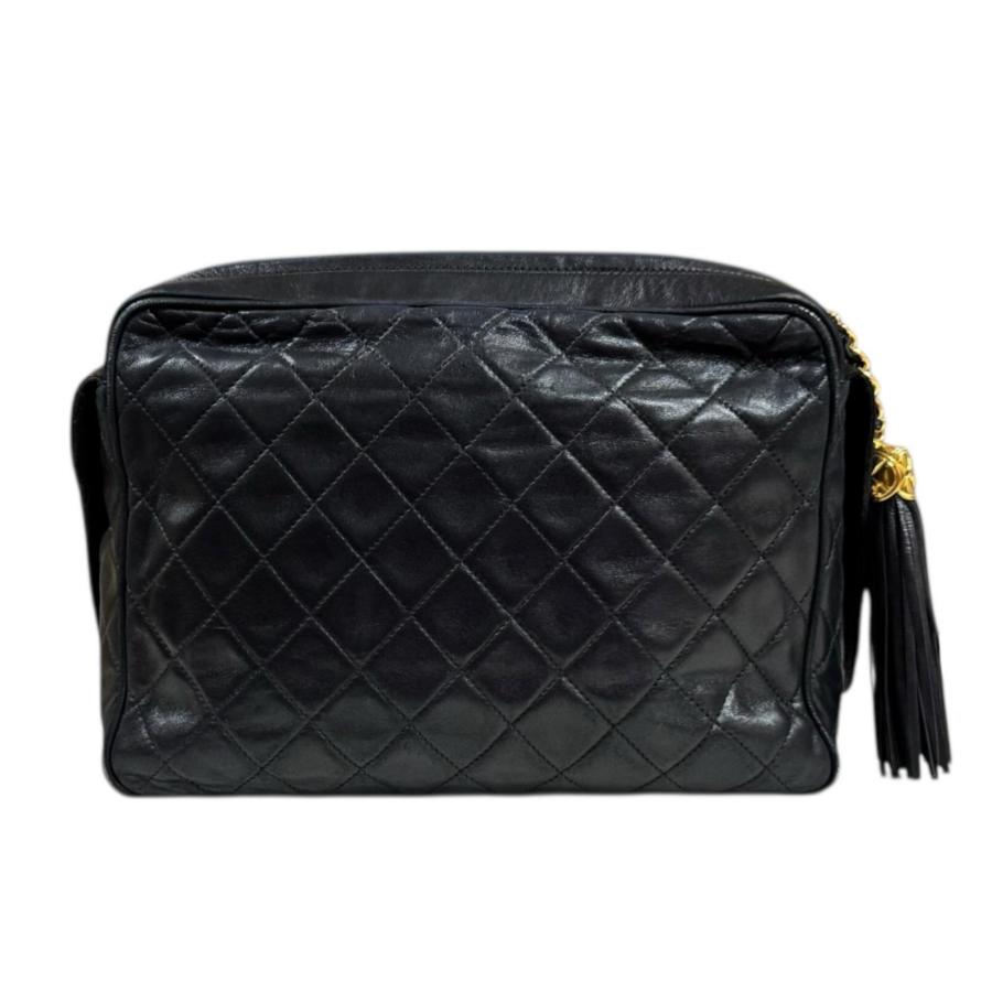 CHANEL（シャネル） マトラッセ ショルダーバッグ ラムスキン ブラック