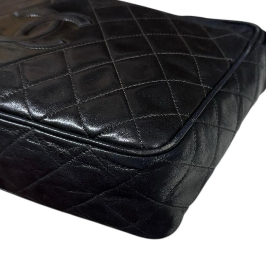CHANEL（シャネル） マトラッセ ショルダーバッグ ラムスキン ブラック