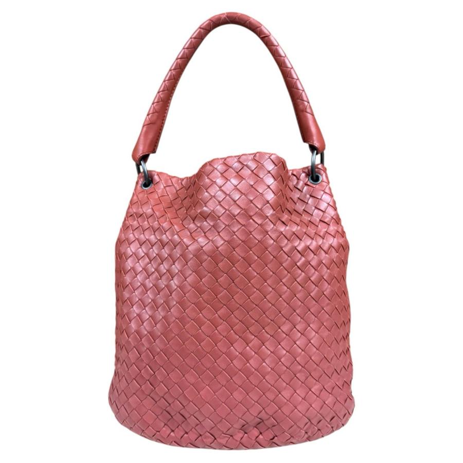 ボッテガヴェネタ イントレチャート ショルダーバッグ レザー ブラウン