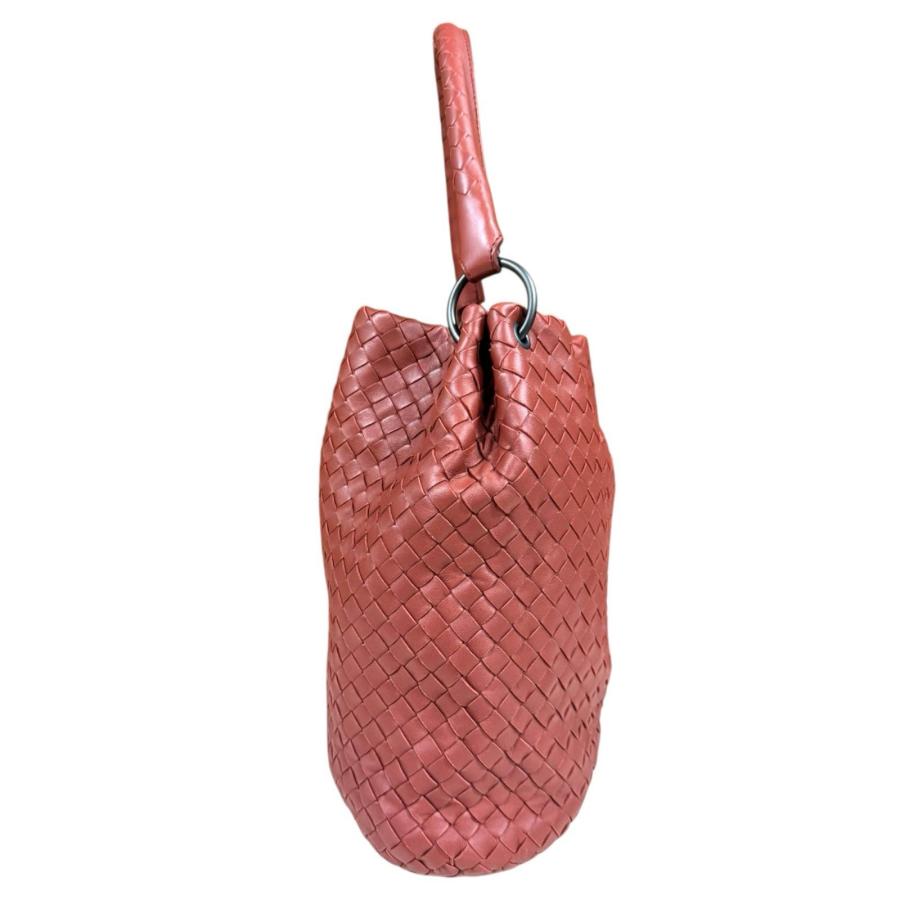 ボッテガヴェネタ イントレチャート ショルダーバッグ レザー ブラウン