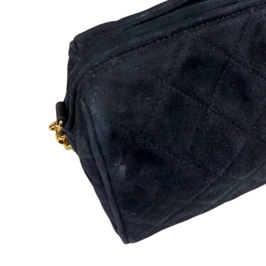 最終値引き　CHANEL 黒 スエード ショルダーバッグ CHANEL（シャネル） ココマーク ショルダーバッグ スウェード ブラック