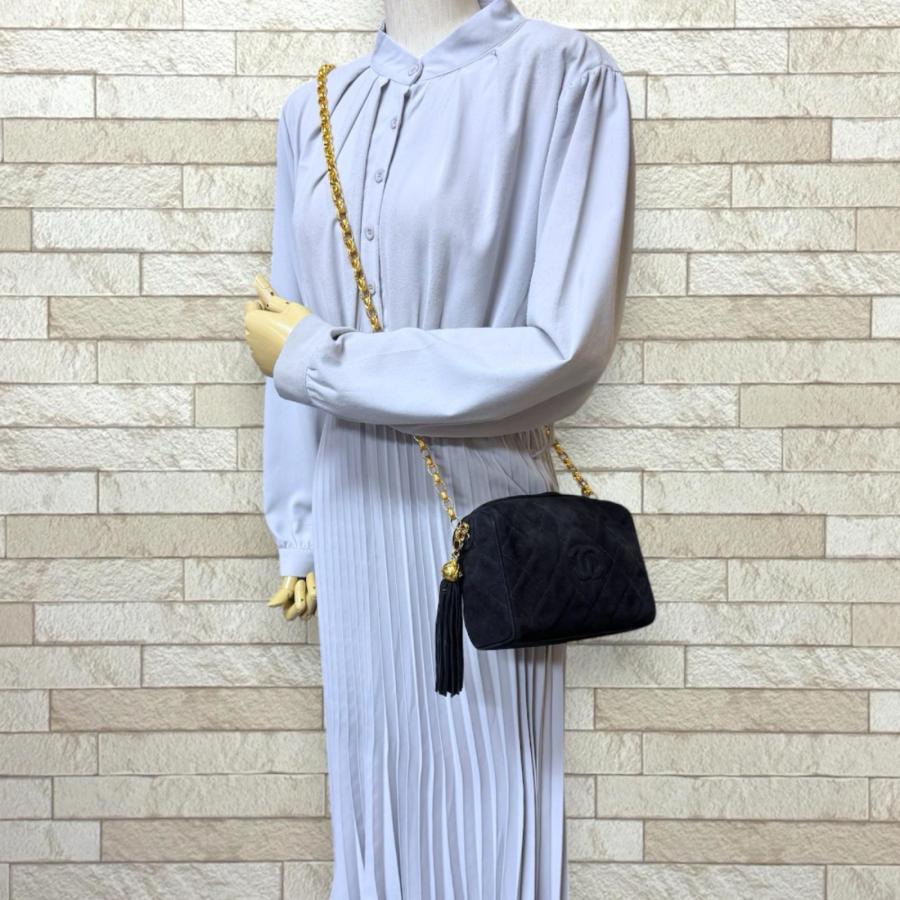 CHANEL（シャネル） ココマーク ショルダーバッグ スウェード ブラック
