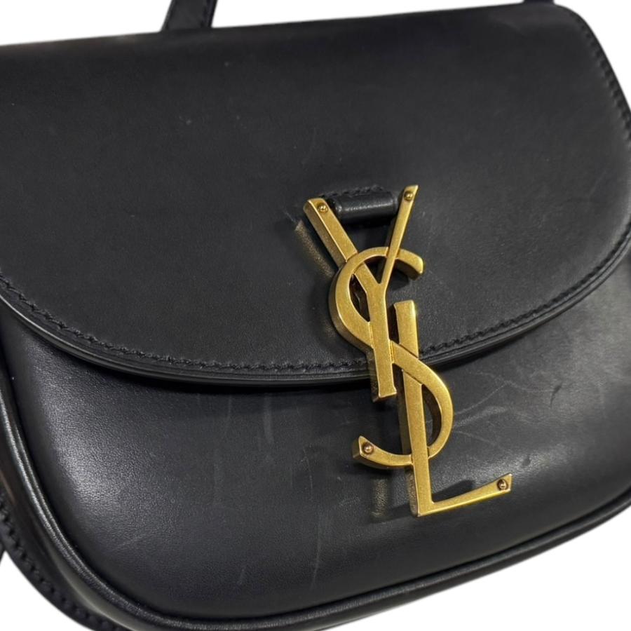 SAINT LAURENT ショルダーバッグ 黒 サンローラン カイア スモール ショルダーバッグ レザー 619740