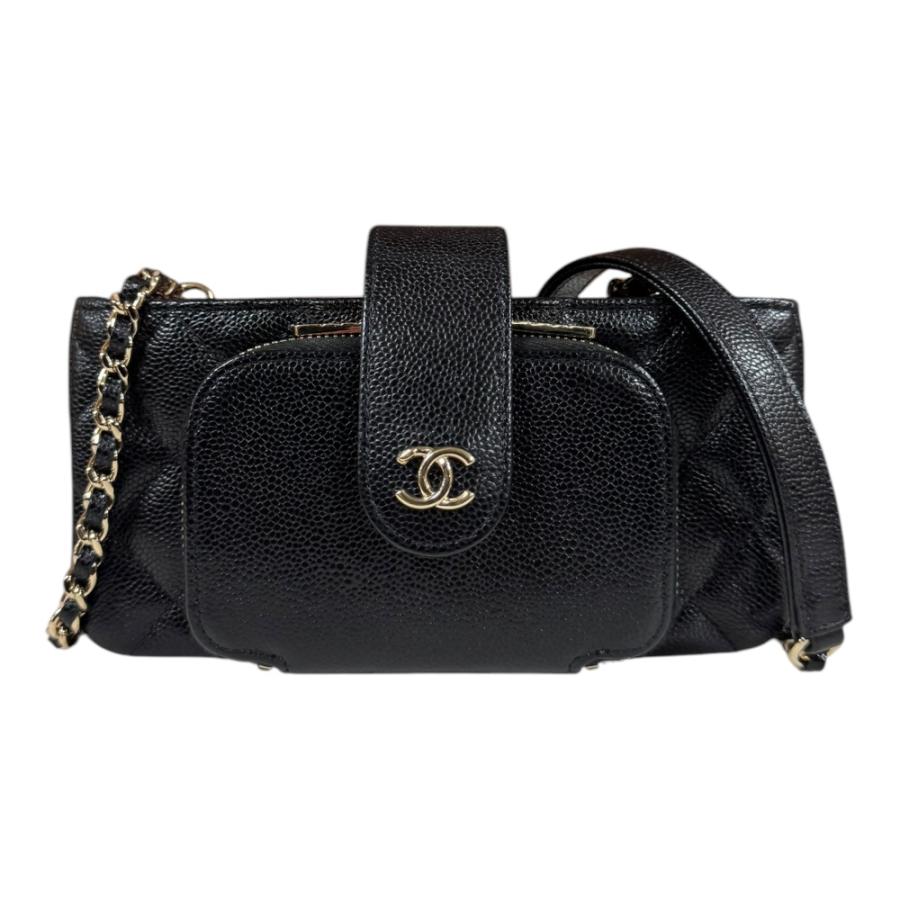 CHANEL（シャネル） ショルダーバッグ キャビアスキン AP2916 ブラック