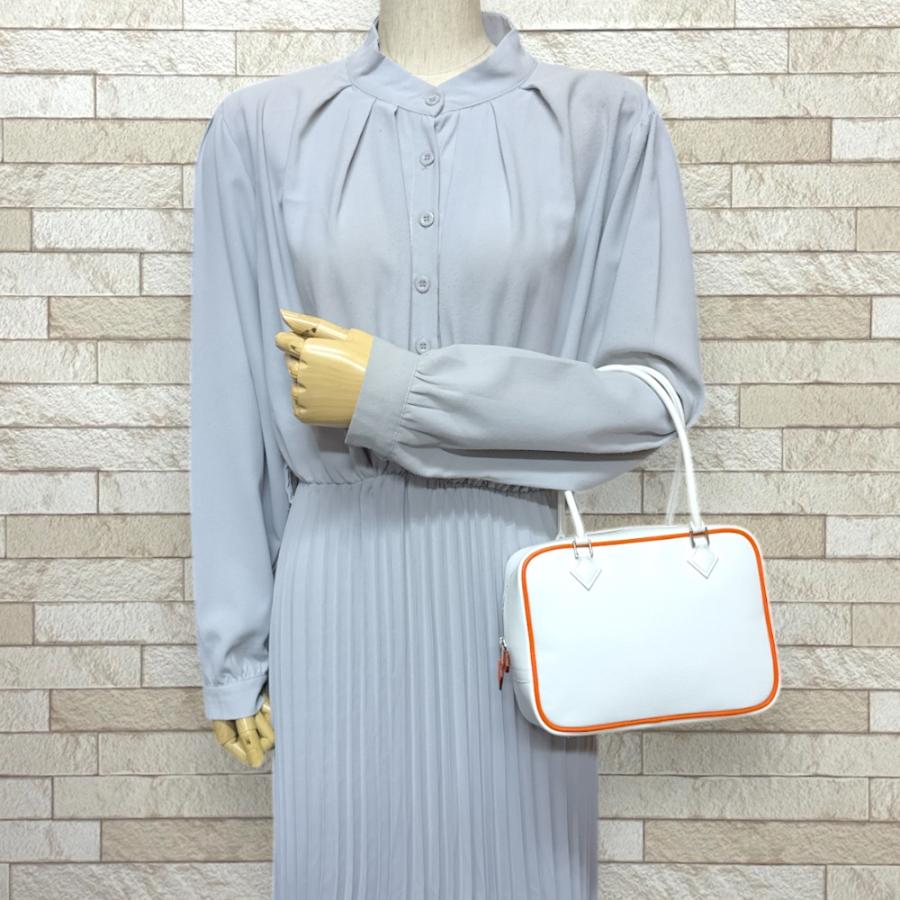 HERMES（エルメス） プリュム20 ハンドバッグ レザー ホワイト