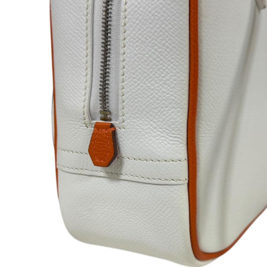 HERMES（エルメス） プリュム20 ハンドバッグ レザー ホワイト
