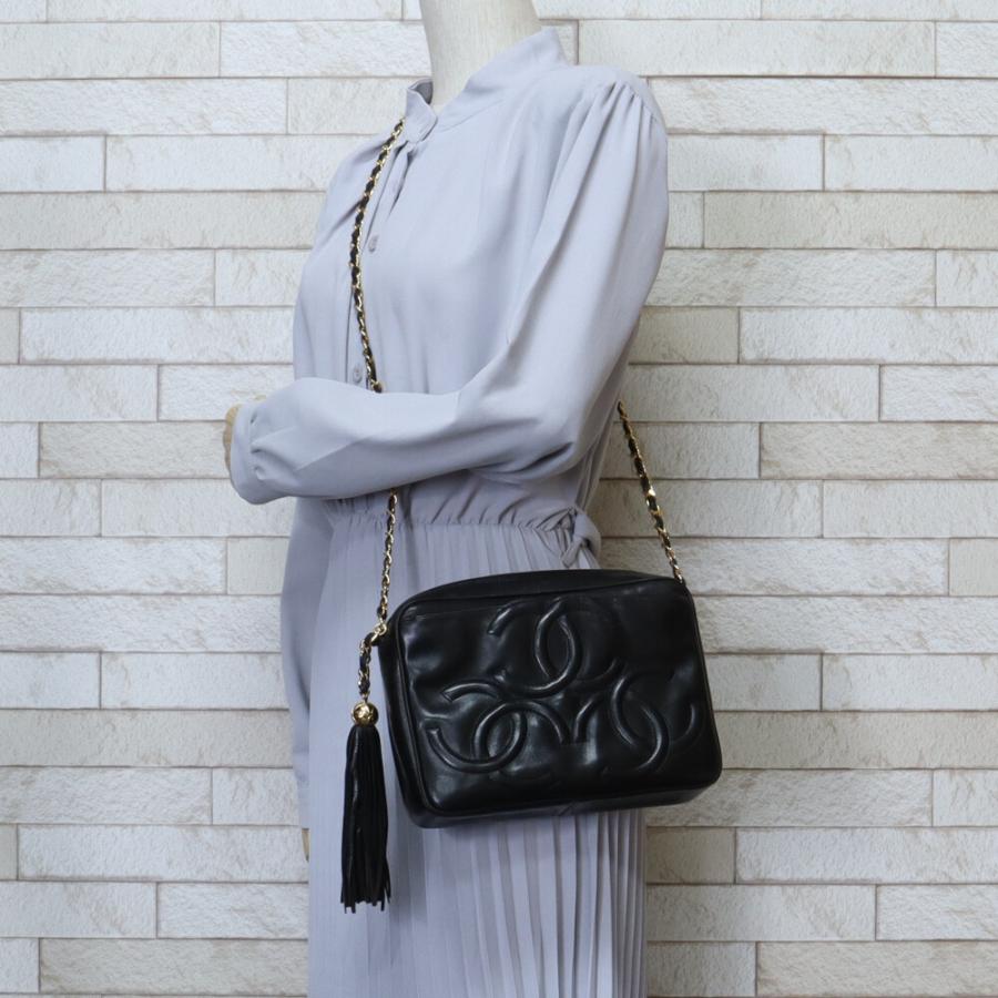 極美品✨シャネル　マトラッセ　ショルダーバッグ　ラムスキン　フリンジ　ココマーク CHANEL シャネル トリプルココマーク フリンジ ショルダーバッグ