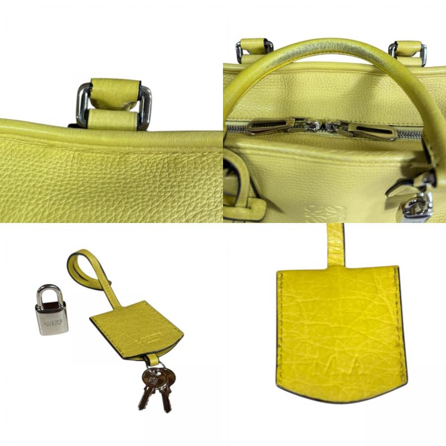 LOEWE（ロエベ） アマソナ28 ハンドバッグ レザー イエロー レディース