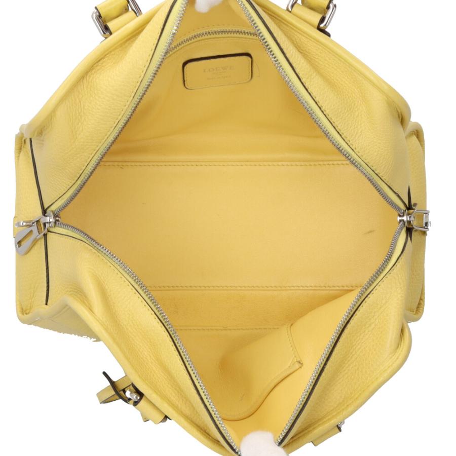 LOEWE（ロエベ） アマソナ28 ハンドバッグ レザー イエロー レディース