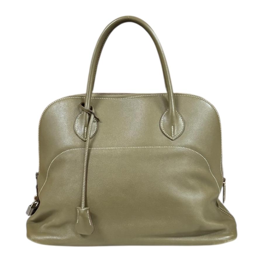 エルメス ボリードリラックス35 ハンドバッグ レザー グリーン レディース HERMES  中古 R&Kリサイクルキング HERMES（エルメス） ボリードリラックス35 ハンドバッグ レザー