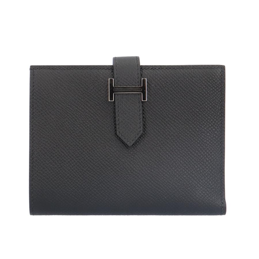 エルメス ベアンコンパクト 二つ折り財布 ヴォーエプソン レディース HERMES  中古 HERMES（エルメス） ベアンコンパクト 二つ折り財布 ヴォーエプソン