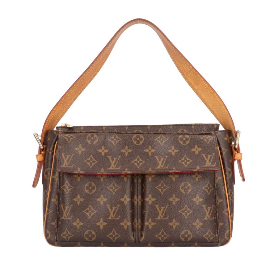 ルイ・ヴィトン LOUIS VUITTON ヴィバシテGM モノグラム ショルダーバッグ バッグ PVCコーティングキャンバス レザー レディース ブラウン系 M51163 【中古】 LOUIS VUITTON（ルイ・ヴィトン） ヴィバシテGM モノグラム ショルダー