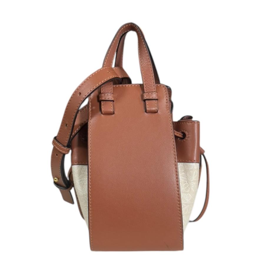 ロエベ ハンモック ドローストリング ミニ ショルダーバッグ レザー A538VO07X11 ブラウン レディース LOEWE  中古 R&Kリサイクルキング LOEWE（ロエベ） ハンモック ドローストリング ミニ ショルダーバッグ