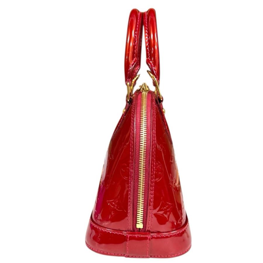 ルイヴィトン アルマBB ヴェルニ ショルダーバッグ モノグラムヴェルニ M91606 レッド レディース LOUIS VUITTON  中古 ルイ ヴィトン モノグラムヴェルニ アルマBB 2WAY ホットピンク M91606