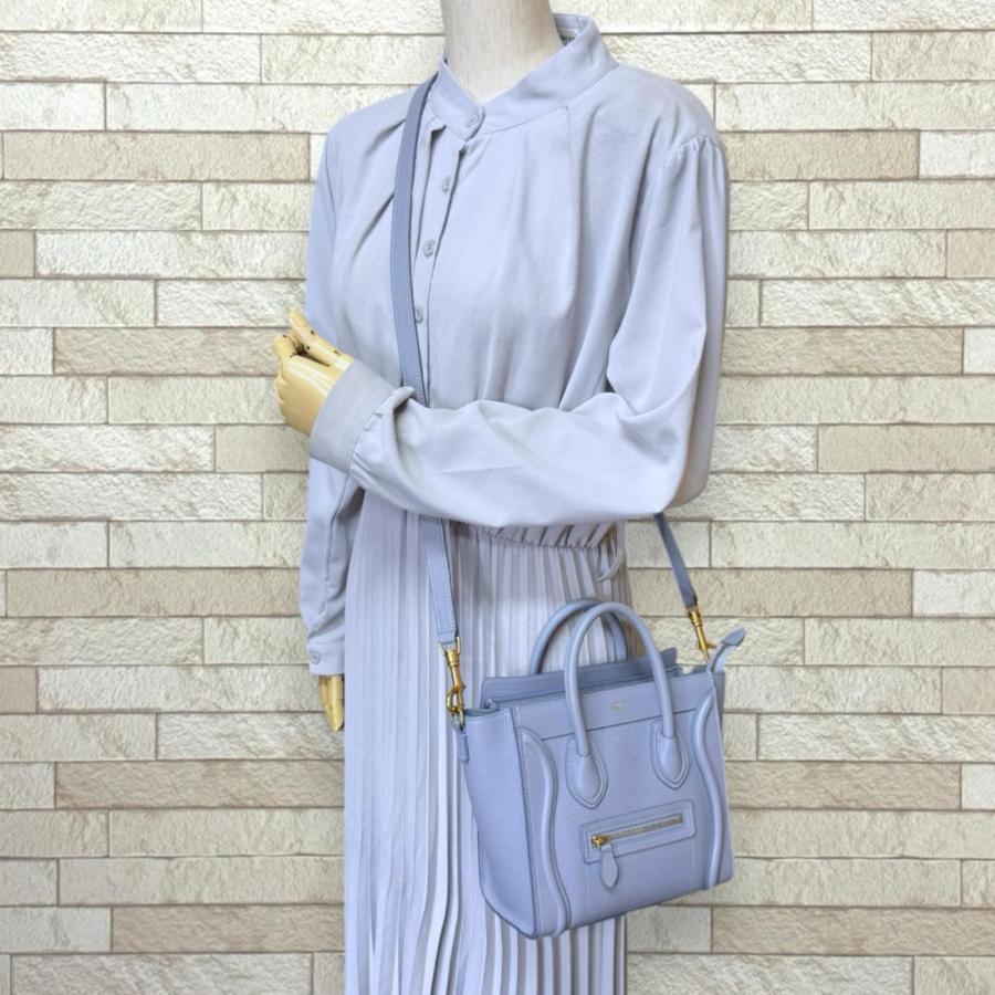 最終値下げ！ CELINE セリーヌ ラゲージ ナノショッパー マルチカラー CELINE（セリーヌ） ラゲージ ナノショッパー ショルダーバッグ レザー