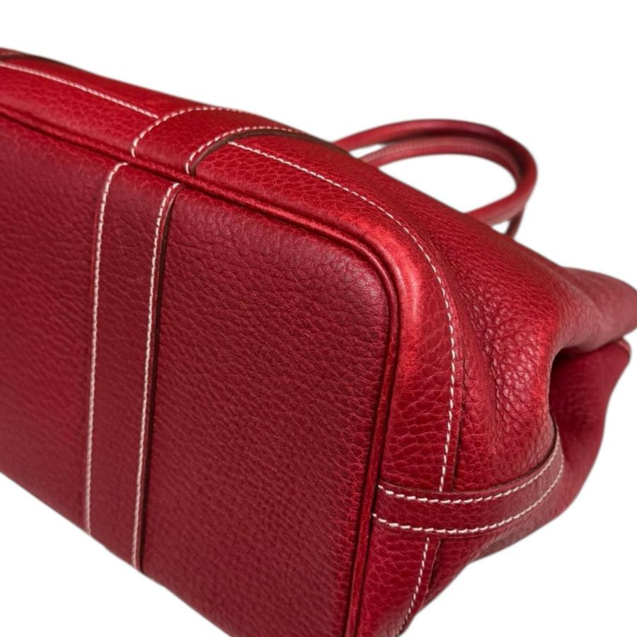 HERMES エルメス ガーデンパーティー トートバッグ レッド×ブラック HERMES（エルメス） ガーデンパーティTPM トートバッグ カントリー