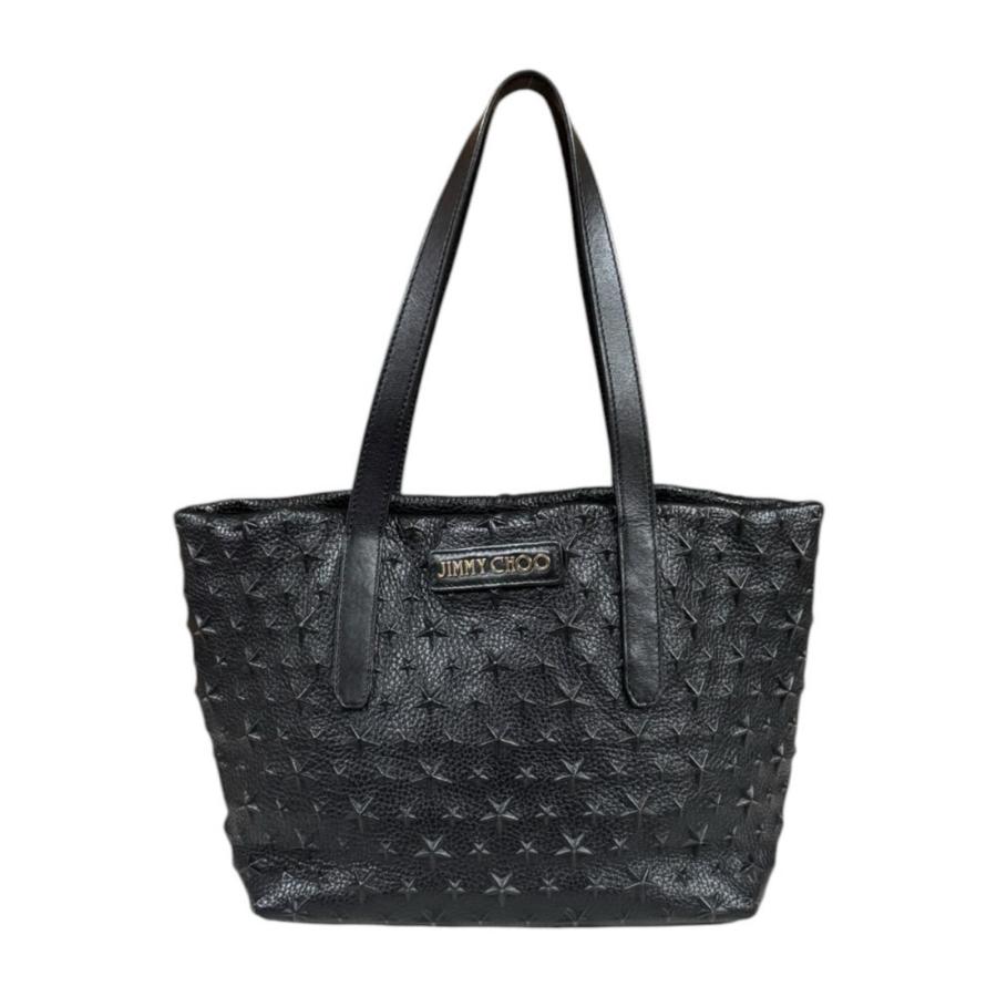 美品 JIMMY CHOO ジミーチュウ スターエンボス ソフィア ブラック 黒 ゴールド金具 レザー トートバッグ ショルダーバッグ メンズ 602420 【中古】 ジミーチュウ スターエンボス ソフィア スモール トートバッグ レザー