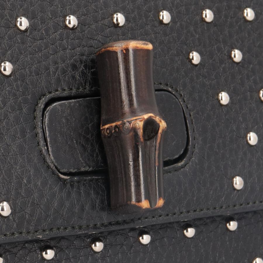 GUCCI（グッチ） スタッズ バンブー ショルダーバッグ レザー 387611