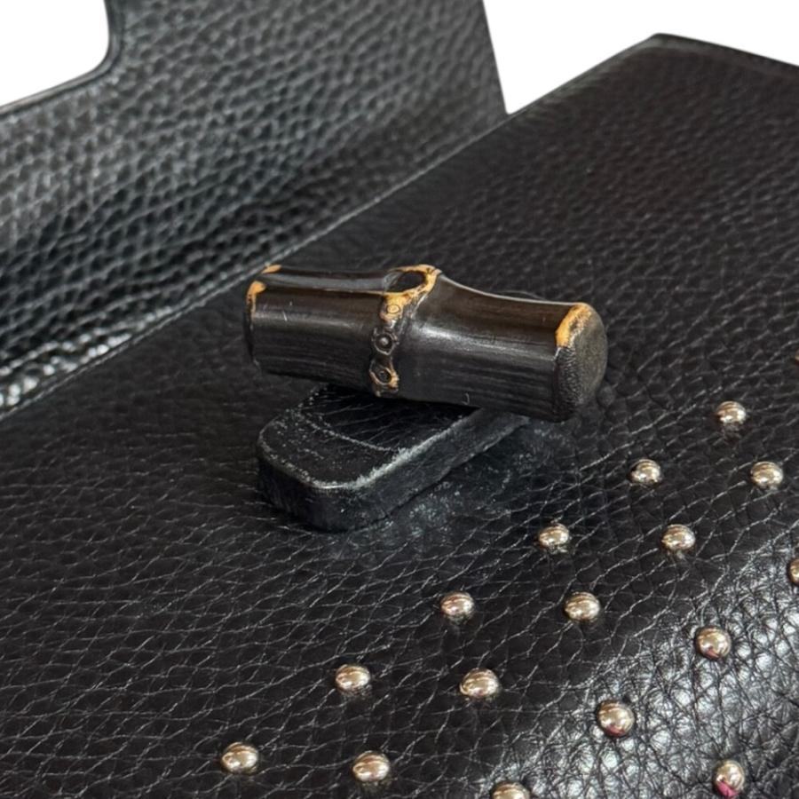 GUCCI（グッチ） スタッズ バンブー ショルダーバッグ レザー 387611 